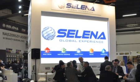 Ekran diodowy na stoisku targowym Selena, Kielce, 2014
