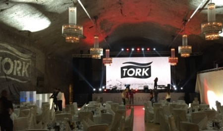 Ekran diodowy PixelArt HD2 w Kopalni Soli "Wieliczka", Wieliczka, 2015