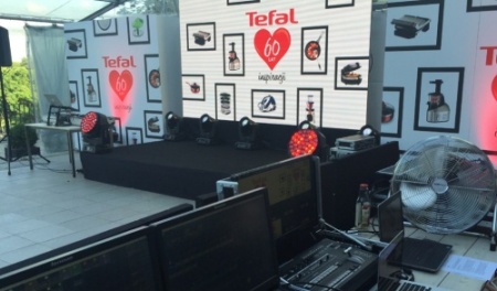 Światło, dźwięk, multimedia - dla firmy Tefal, Warszawa, 2016